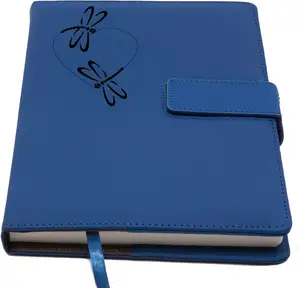 Logo kustom pemasok sekolah kantor A5 PU kulit buku harian buku catatan jurnal menulis sampul keras