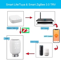 Contrôleur de température programmable pour radiateur thermostatique Tuya (TV05) avec application et commande vocale Alexa