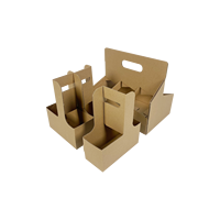 Porte-gobelet jetable portable en gros poignée avec logo personnalisé imprimé 2-4 tasses boîte de transport pour tasses à café doublure éponge