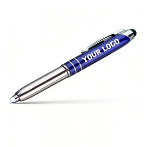 Stylo publicitaire Ys211 pour entreprise, cadeau d'entreprise, stylo à bille en métal personnalisé avec logo imprimé et lampe torche - Product Image 1