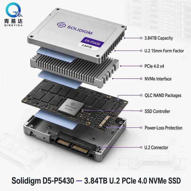Original Intel P5620 U.2 PCIe 4.0 NVMe Enterprise Solid State Disk Drive SSD 1.6tb 12.8tb Capacity Internal SATA Expansion Port