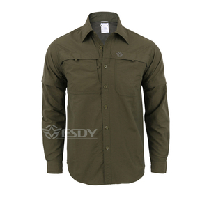 Camicia a maniche corte a <span class=keywords><strong>manica</strong></span> lunga sportiva all'aperto verde <span class=keywords><strong>vestiti</strong></span> ad asciugatura rapida - Product Image 2