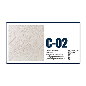 Carreaux <span class=keywords><strong>de</strong></span> faux plafond modernes 3D-Panneaux design en mousse imperméables 2x2 - Product Image 2