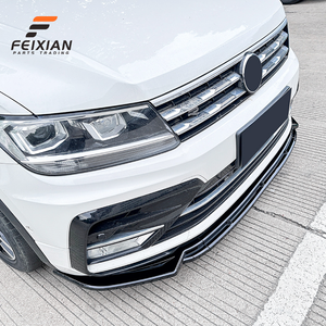 Divisor de Labios Delantero de Fibra de Carbono ABS Deportivo para VW Tiguan MK2 <span class=keywords><strong>R</strong></span> Line 2017-2020, Kit de Parachoques FEIXIAN - Product Image 4