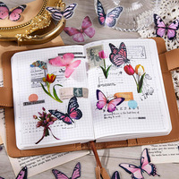 40 autocollants par paquet, collection papillon, embellissements de scrapbooking et de journalisation sur le thème papillon