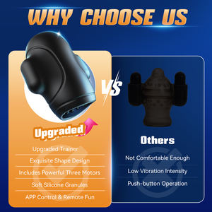 Adult <span class=keywords><strong>Sex</strong></span> <span class=keywords><strong>Toy</strong></span> APP Control 10 Lecken Vibrierende Modi Einweg-Automatik-Masturbation geräte für Männer - Product Image 5