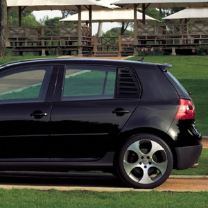 Autocollant de fenêtre triangulaire pour Volkswagen Golf 5 Mk5 2003-2008, texture en fibre de carbone, autocollant adhésif - Product Image 1