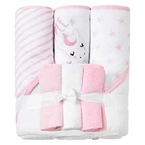 Spot goods Toallas DE CARA Juegos de toallas de baño lindas de 6 piezas Toallas de <span class=keywords><strong>unicornio</strong></span> rosa para bebé - Product Image 1