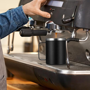 Venta al por Mayor de Tazas de Acero Inoxidable de 12oz y 14oz con Asa, Logotipo Personalizado, Reutilizables, con Recubrimiento <span class=keywords><strong>en</strong></span> <span class=keywords><strong>Polvo</strong></span>, para Oficina, <span class=keywords><strong>en</strong></span> Varios Colores - Product Image 2