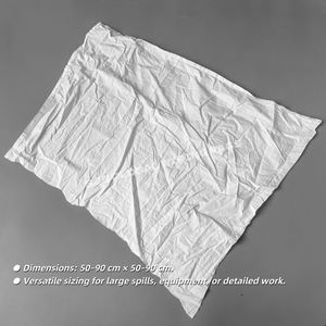 Trapos Industriales Blancos de Algodón 100% Sin Rayas, Trapos de Limpieza de Tejido Mixto Blanco - Product Image 3