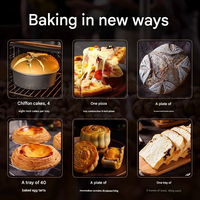 Four à sole électrique commercial à 3 niveaux et 6 plateaux, commande par bouton, en acier inoxydable, pour la cuisson du pain, des gâteaux et des pizzas