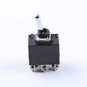 WT22T Toggle Switch Through hole Component (THT) Switch Double Pole Double Throw 125V 30V Cylindrical Knob - Product Image 2