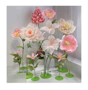 Wedding Decoration Large Organza Floral Mechanical Artificial Silk <strong>Big</strong> <strong>Flower</strong> Giant <strong>Flowers</strong> - Product Image 1