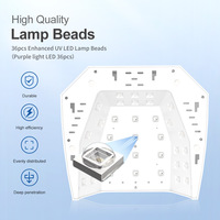 Lampe à ongles professionnelle 48W, lumière rouge UV LED, machine de séchage pour manucure, séchage rapide du vernis gel, équipement de salon