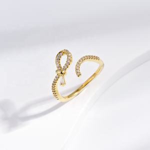 แหวนเงินแท้ 925 ชุบทอง 18k แบบเรียบง่าย สไตล์ฮิปฮอป รูปทรงเรขาคณิต ปรับขนาดได้ ราคาโรงงาน ขายส่ง - Product Image 3