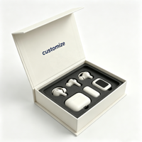 Boîte cadeau magnétique de luxe avec logo personnalisé, emballage rigide avec insert en mousse EVA pour écouteurs, montre connectée, électronique, vente en gros