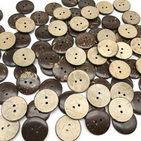 Boutons en coquille de noix de coco à 2 et 4 trous, spécifications de qualité, ensemble de couture pour vêtements et édredons, boutons cousus à la main, bricolage