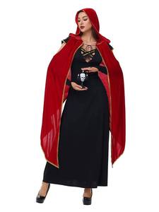 Nouvelle Cape de Vampire Adulte Halloween 2026 Transfrontalière Noire et Rouge Style Gothique Européen Américain Costume de Sorcière Cosplay - Product Image 2