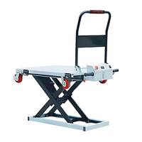 Chariot à ciseaux électrique hydraulique durable 200kg 300kg 500kg avec bras de ciseaux renforcés, table élévatrice pour la logistique