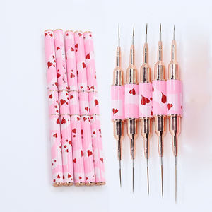 5 pièces/ensemble <span class=keywords><strong>rose</strong></span> <span class=keywords><strong>coeur</strong></span> brosse à ongles peinture <span class=keywords><strong>dessin</strong></span> au trait Double tête Nail Art brosse ensemble pour <span class=keywords><strong>dessin</strong></span> au trait Nail Art - Product Image 4