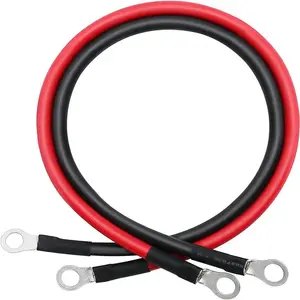 4awg rouge couleur de câble de batterie en cuivre de calibre 4 câble d'alimentation