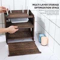 Estante de enrutador de diseño de orificios múltiples Estante de soporte de TV, enrutador inalámbrico y caja de administración de cables Caja de módem de enrutador Wifi de montaje en pared