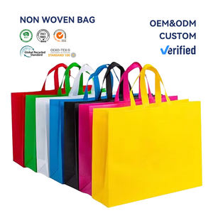 Bolsas de Mano Personalizadas con Logotipo Impreso, Bolsas de Compras de Tela Reciclable de Polipropileno No Tejido - Product Image 1