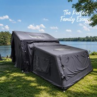Tente de glamping de luxe gonflable, matériau occultant ignifuge, ouverture instantanée, durable