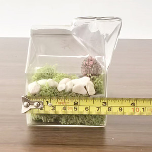 Terrario de Vidrio Transparente con Diseño de Caja de Leche, Forma Cuadrada, Florero de Mesa para Decoración de Interiores del Hogar - Product Image 4
