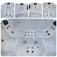 Baignoire à remous personnalisée Approuvé CE Baignoires de spa simples 6 personnes Jacuzzier Spa extérieur Bain à remous avec prix d'usine