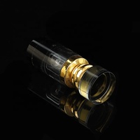 Flacon de parfum en verre noir, rond et personnalisé, couvercle en agate, 100 pièces, 50ml