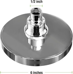 Wholesale High Pressure Full Chrome Rain <b>Shower</b> Head Water Saving Overhead Rainfall Top Faucet <b>Accessory</b> For Bathroom - Product Image 6