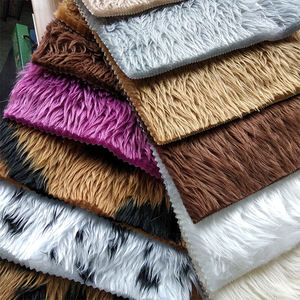 नरम शराबी फजी पॉलिएस्टर गुलाबी असबाब अशुद्ध फर सामग्री कपड़े - Product Image 5