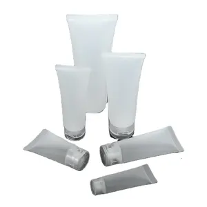 Frosted clear 5g 20g 30g 50g 100g empty squeeze cosmetic plastic tube printing for cream