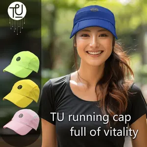 TU Unisex Blank Lightweight Foldable Mesh Adjustable Breathable Absorb Sweat Reflective Golf Tennis Cap Hat With Custom Logo Men