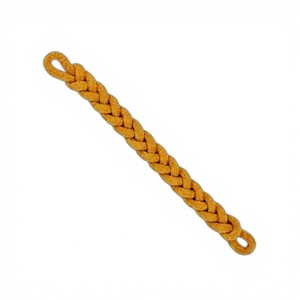 Cordón de Macramé Trenzado Clásico Dorado, de Alta Tenacidad, con Acabado Recubierto, Personalizable, para Prendas Ceremoniales, con Hilo Metálico/Mylar/Seda - Product Image 1