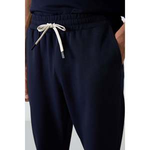 Ensemble de survêtement pour homme bleu marine, coton, coupe ample, décontracté, respirant, design simple, style adulte - Product Image 6