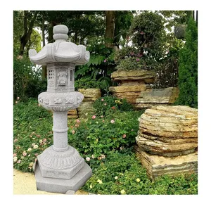 Hand-made JN004 Japanese style for decoration garden and outdoor carved stone lantern