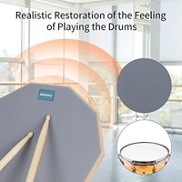 12 pouces Double face silencieux Snare Drum Pads pratique batterie ensemble 2 pièces Silicone pilon muet conseils accessoires d'instruments de musique