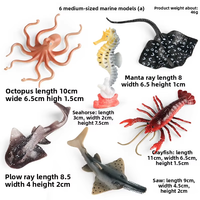 Vente en gros d'usine de jouets en PVC solides représentant des animaux : insectes, araignées, requins marins - Aides pédagogiques éducatives