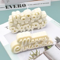 Fabrik direkt alles Gute zum Geburtstag Weihnachten Silikon Kerzen form Weihrauch Kerzen dekoration Backen Fondant liefert