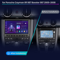 Reproductor de DVD Universal Junsun con Stock en la UE para Porsche Cayenne 911 987 Boxster 2005-2008, Radio para Coche de 8 Pulgadas con Apple CarPlay y Android Auto