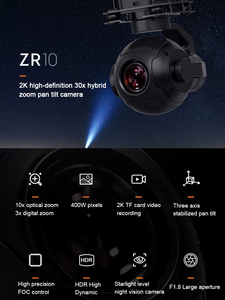 Produits tendances 2023 Nouveautés Caméra PTZ photoélectrique SIYI ZR10 4MP 2K 30x hybride avec vision nocturne Starlight - Product Image 3