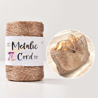 Fil d'argent 3 mm pour DIY, fil lurex, 100 m, couleurs disponibles, cordon creux, emballage en boîte cadeau pour le tricot