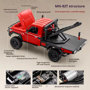 Modèle de <span class=keywords><strong>grue</strong></span> de simulation Mn - 82t 2,4G 1/12, nouvelle voiture télécommandée 4x4 pour garçons, jouet cadeau - Product Image 5