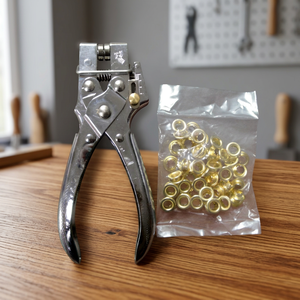 Pince à œillets en acier allié DK-1003A de 6 mm avec perforateur, poignée en acier au carbone, 100 œillets, service OEM disponible - Product Image 3
