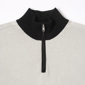 2024 ultimi Design da uomo con collo alto in maglia semplice maglioni Pullover Club con Logo personalizzato collo a Polo Golf maglioni con cerniera a quarti - Product Image 3