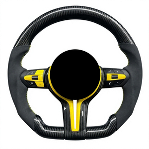 Volante de Fibra de Carbono Personalizado con Base Plana para BM/W E61 E70 X5 E71 X6 E46, Estilo Racing, Accesorios Interiores - Product Image 4