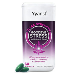 Capsules molles OEM/ODM Ashwagandha GABA Théanine pour la gestion du stress et l'énergie chez l'adulte, emballage personnalisable, immunité - Product Image 1