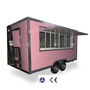 Nouveau chariot de restauration mobile en acier inoxydable et aluminium 2025, rose, avec équipement de cuisine complet, petite remorque mobile en promotion - Product Image 6